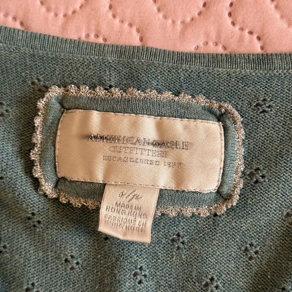 American Eagle Outfitters Teal Knit Top - Picture 2 of 3